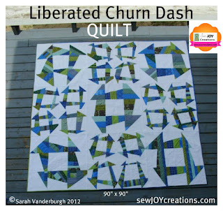 liberated churn dash quilt pattern cover