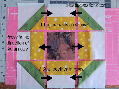 layout assembly sunflower block