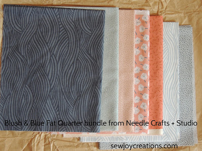 blush and blue fat quarter bundle needle crafts and studio