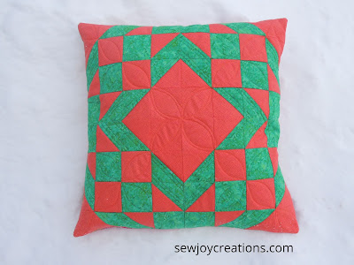pillow cushion Turnabout Patchwork diamond star variation