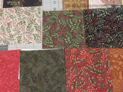 Winter Manor charm square prints