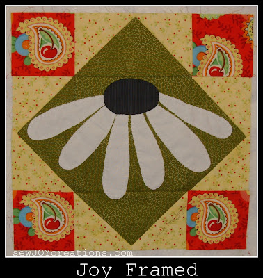 Joy Framed Wall hanging tutorial from 100 Blocks volume 13
