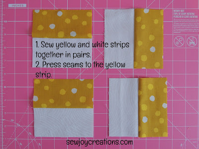 yellow and white dash units sunflower block