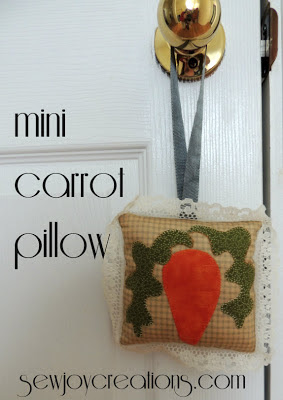 mini carrot pillow tutorial photo