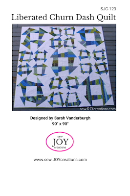 Liberated churn dash quilt pattern Sarah Vanderburgh
