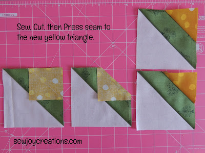added triangles stitch and flip HSTs