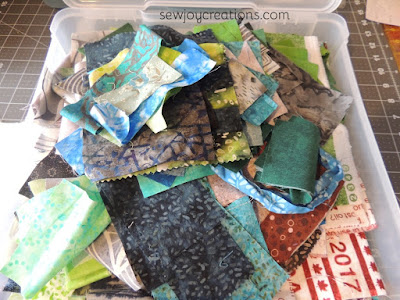 plastic project bin organizing quilt projects