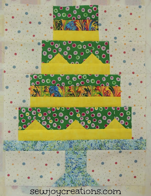 pieced cake quilt block snapshots sew along